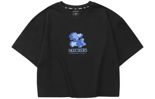 Skechers T Shirts Women's Crew Neck Moderate Straight Fit