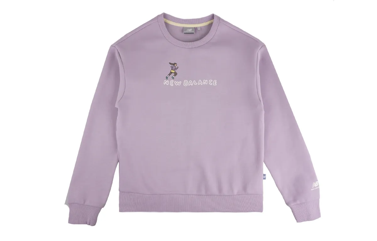 New Balance Sweatshirts Women's Light Purple Crew Neck Moderate
