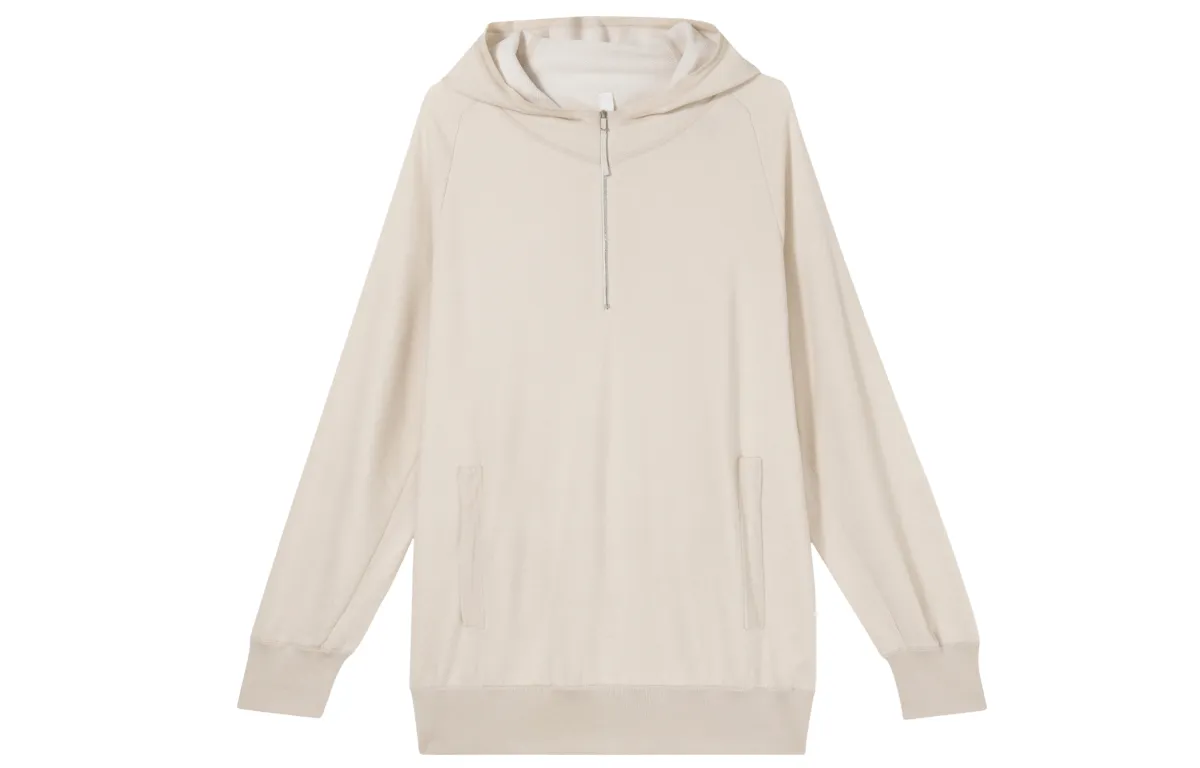 Nike Sweatshirts Women's Wheat Yellow Hooded Moderate Regular