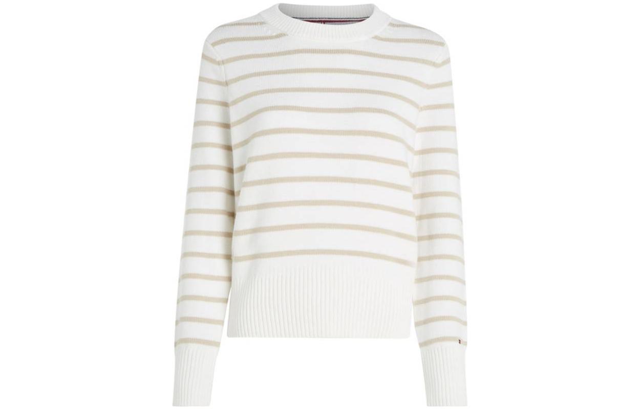 Tommy Hilfiger 1985 Sweaters Women's White Crew Neck Moderate Other
