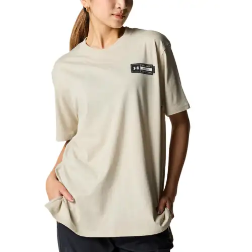 Under Armour Drop Shoulder Sleeve T Shirt Women's Khaki