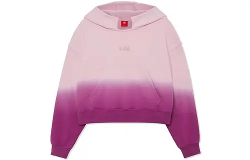 Li Ning Sweatshirts Women's Coral Powder Fierce Purple Hooded Moderate Regular