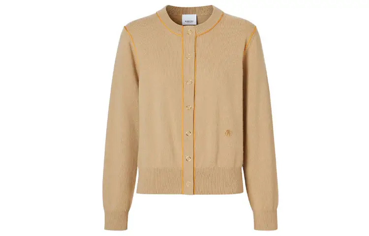 Burberry Cashmere Sweaters Women's Archive Beige Crew Neck Moderate