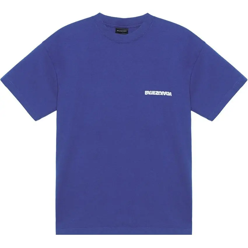 Balenciaga SS23 T Shirt Women's Blue Loose Fit