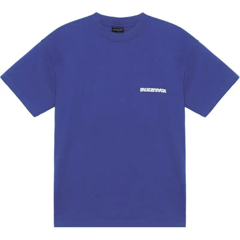 Balenciaga SS23 T Shirt Women's Blue Loose Fit