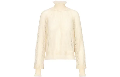 DIOR Quarterly New Products Shirts Women's Ecru Stand Collar Moderate Shirt