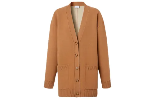 Burberry SS21 Loose Fit Knitwear Women's Warm Camel