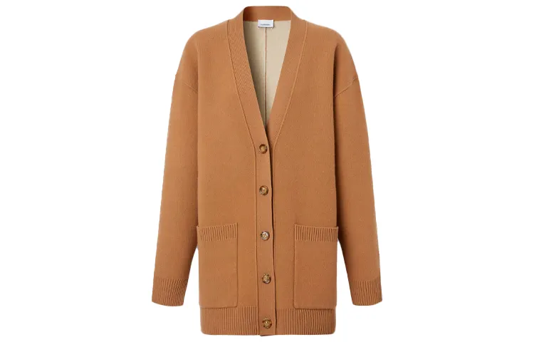Burberry SS21 Loose Fit Knitwear Women's Warm Camel