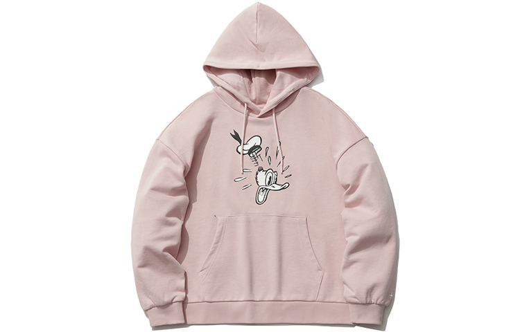 Li Ning X Disney Sweatshirts Women's Light Water Pink Hooded Moderate Regular
