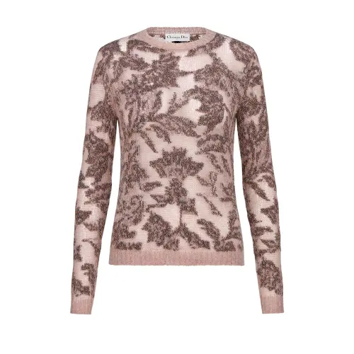 DIOR Knitwear Women's Khaki Crew Neck Moderate Other