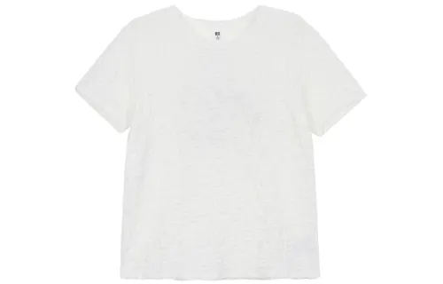 UNIQLO T Shirts Women's White Crew Neck Moderate Other