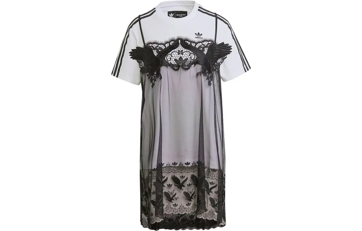 Adidas Lace T-shirt Dress White
