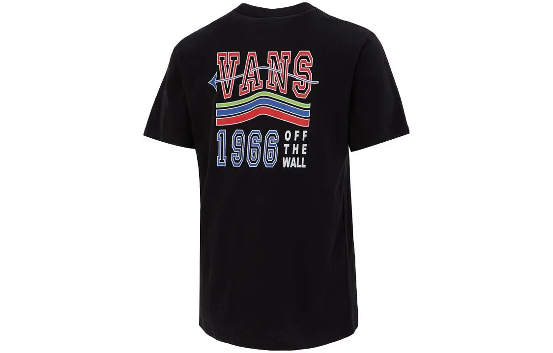 Vans T-Shirts Women's Black Crew Neck Moderate Straight Fit