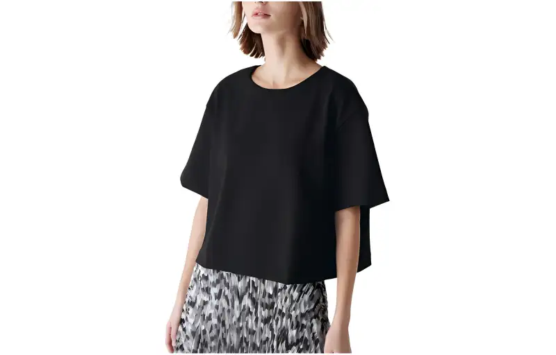 UNIQLO T Shirts Women's Crew Neck Moderate Straight Fit