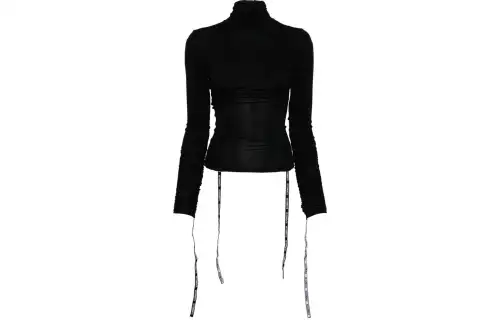 Vetements Gathered Jersey Cropped Top