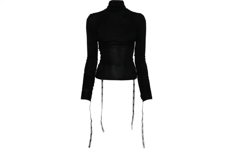 Vetements Gathered Jersey Cropped Top