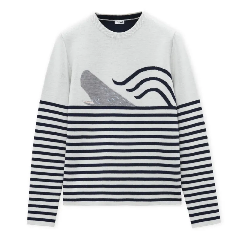 LOEWE Sweaters Women's White Crew Neck Moderate Other