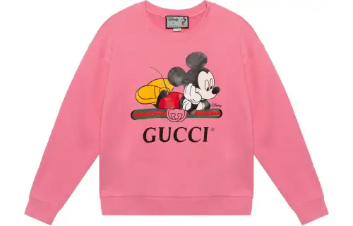 GUCCI X Disney Sweatshirts Women's Pink Crew Neck Moderate Regular
