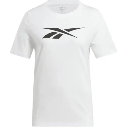 Reebok T Shirts Women's White Crew Neck Moderate Straight Fit