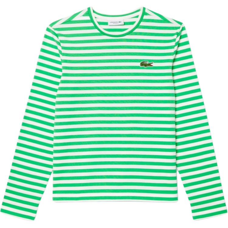 Женская футболка LACOSTE Color-Block (светло-зеленая)