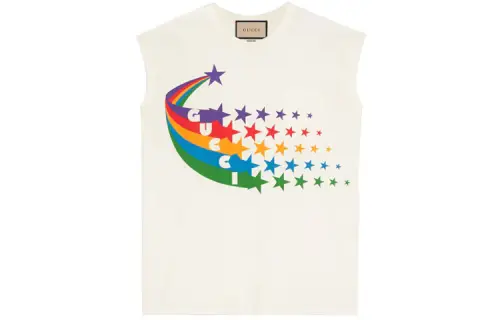 GUCCI Camisoles Women's White Crew Neck Moderate Straight Fit