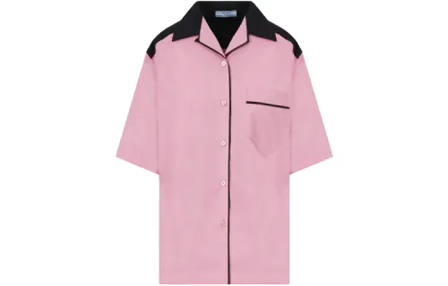 PRADA Shirts Women's Pink Lapel Moderate Shirt