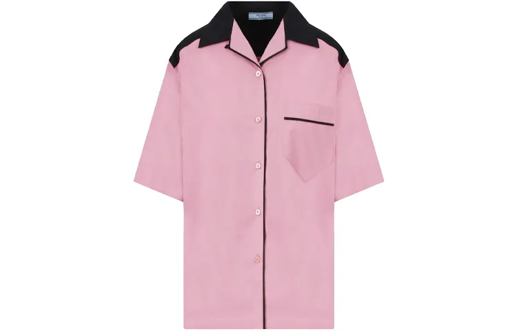 PRADA Shirts Women's Pink Lapel Moderate Shirt