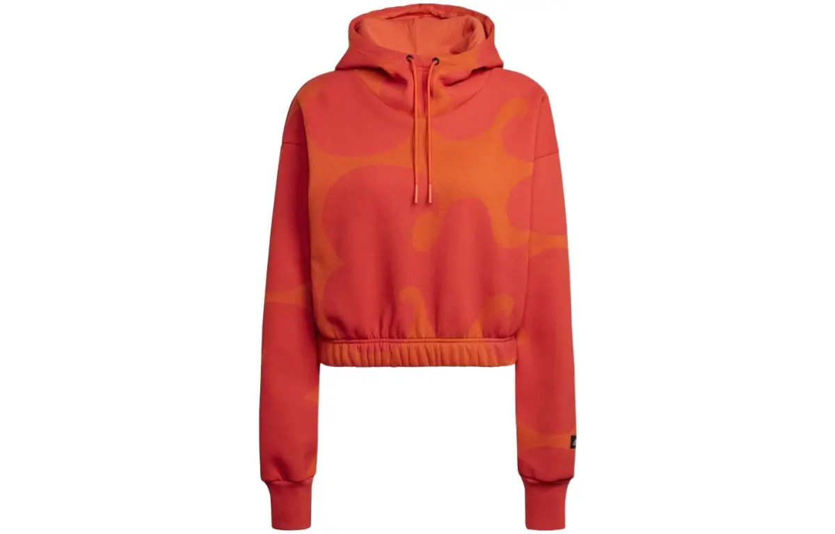 Adidas X Marimekko Sweatshirts Women's Orange Hooded Moderate Regular