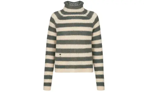 DIOR FW21 Stripes Slim Fit Knitwear Women's Beige