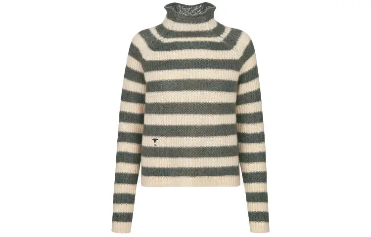 DIOR FW21 Stripes Slim Fit Knitwear Women's Beige