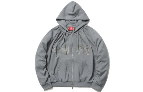 Li Ning Sports Basketball Collection Sweatshirts Women's Gray Hooded Moderate Cardigan