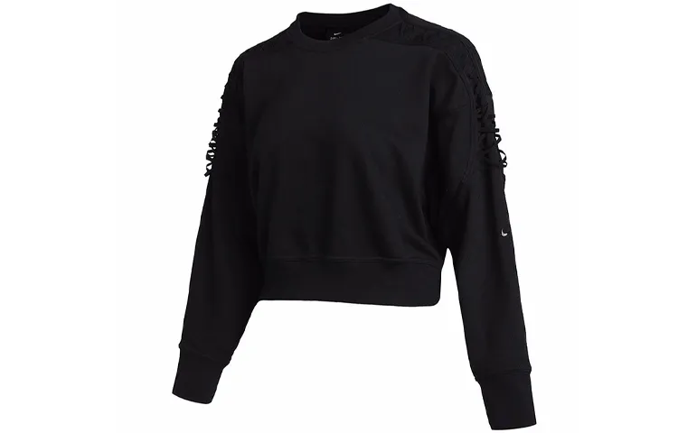 Nike Sweatshirts Women's Black Crew Neck Moderate Regular