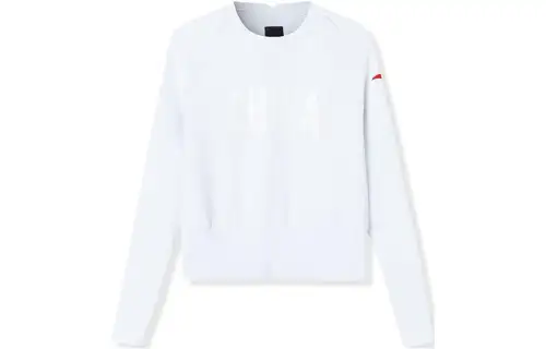 ANTA Sweatshirts Women's White Crew Neck Moderate Regular