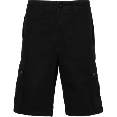 Stone Island Compass cotton cargo shorts