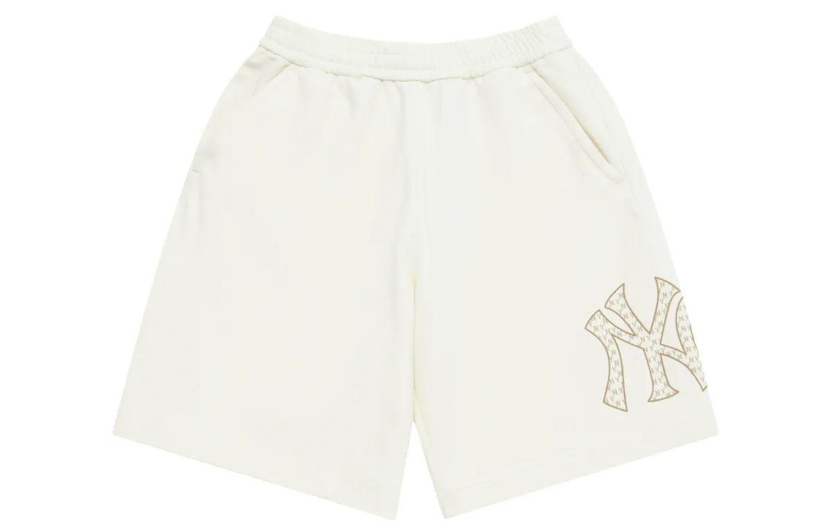 MLB MONOGRAM SS25 Casual Shorts Unisex Cream White