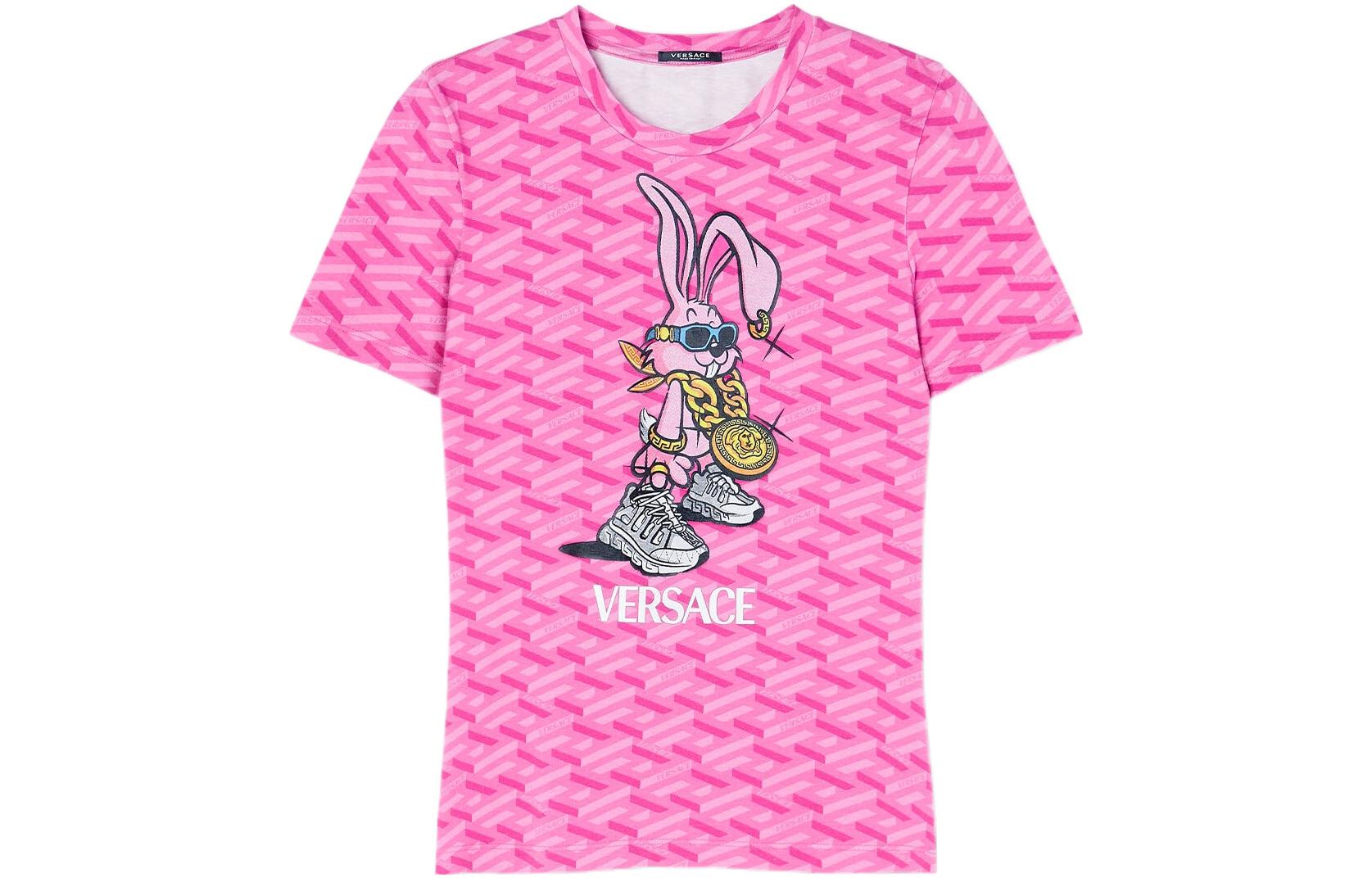 Футболка Versace VERSACE SS23 Logo T (розовый)