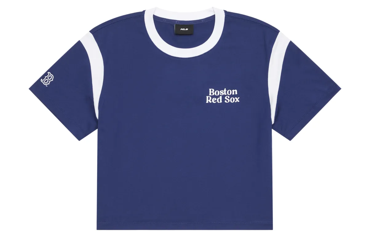 MLB Drop Shoulder Sleeve T Shirt Women's Blue