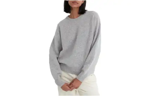 UNIQLO Sweaters Women's Light Gray Crew Neck Moderate Other