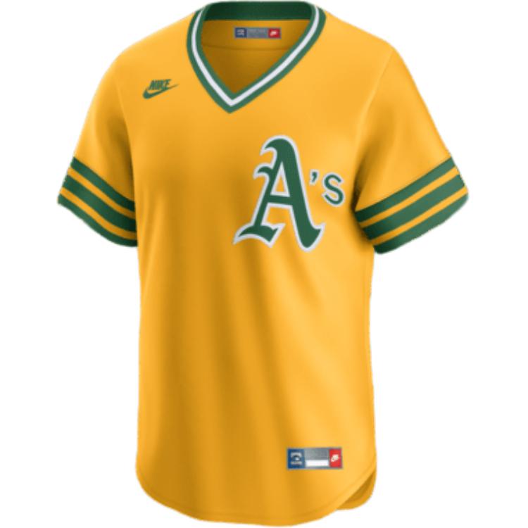 Nike x MLB Oakland Athletics Cooperstown Soccer Jersey Men's Gold
