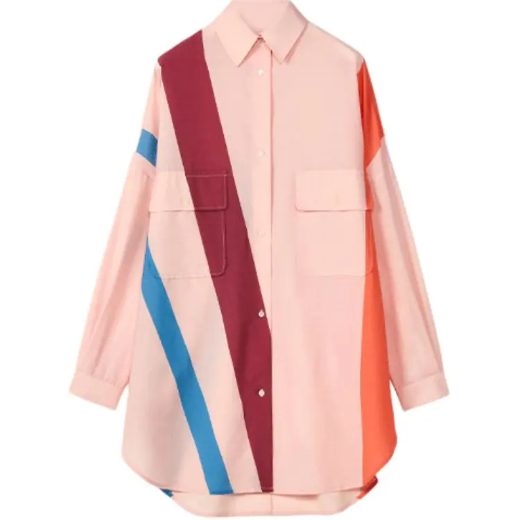 LOEWE Shirts Women's Light Pink Pointed Collar Moderate Shirt