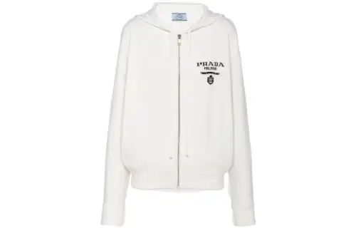 PRADA Sweatshirts Women's White Hooded Moderate