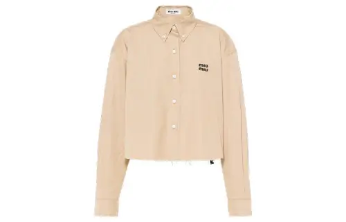 MIU MIU Shirts Women's Yellow Lapel Moderate