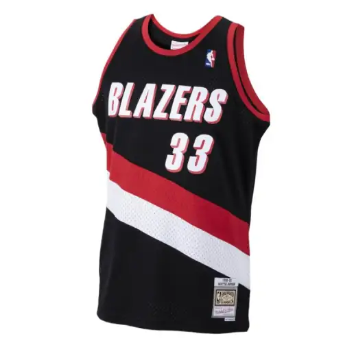 NBA X Mitchell & Ness joint model Portland Trail Blazers comfortable round neck pullover sleeveless basketball jersey men's black
