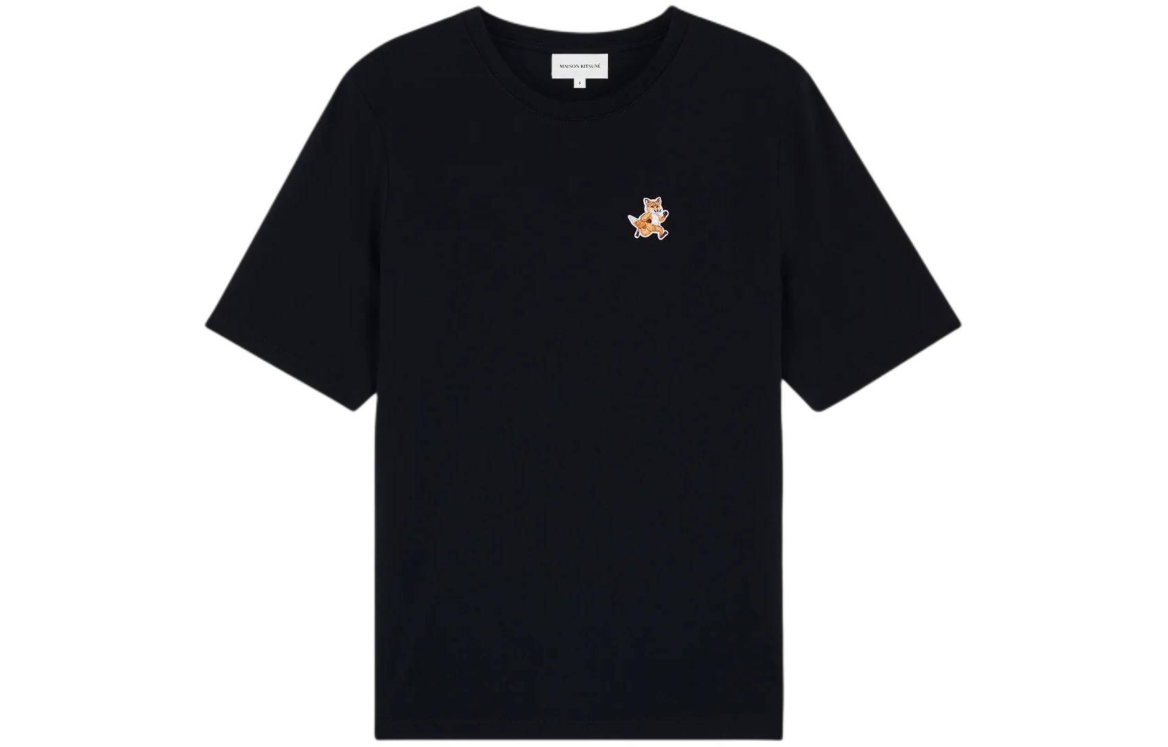 Женская футболка Maison Kitsune SS24 (черная)