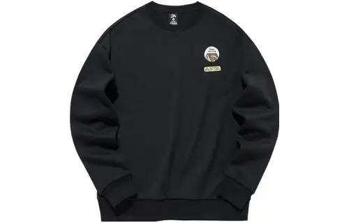 ANTA Life Collection Sweatshirts Women's Black Crew Neck Thickened Regular