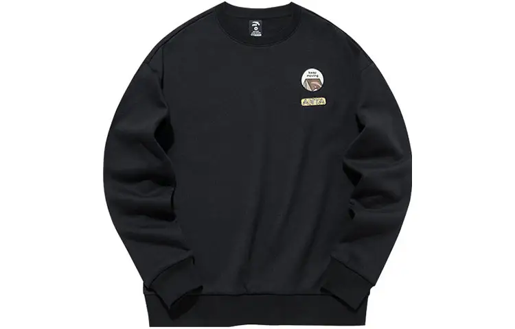 ANTA Life Collection Sweatshirts Women's Black Crew Neck Thickened Regular