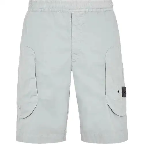 STONE ISLAND Logo Patch Knee Length Shorts