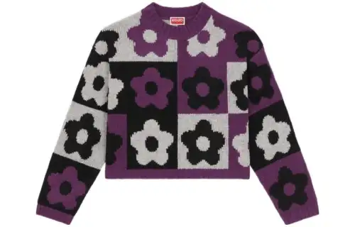 KENZO Sweaters Women's Purple Crew Neck Moderate Other