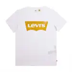 Levis T Shirts Women's White Crew Neck Moderate Straight Fit
