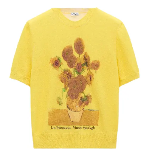 LOEWE Short Sleeve Sweater 'Yellow'